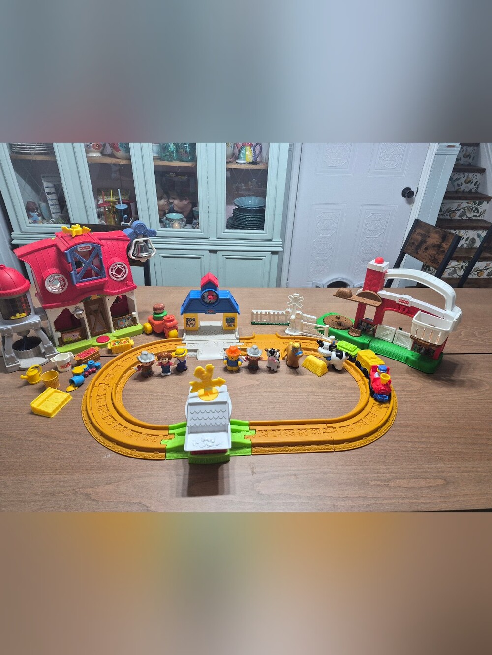 Fisher-Price Little People Farm & Train Track Set Bundle - Sounds Work!